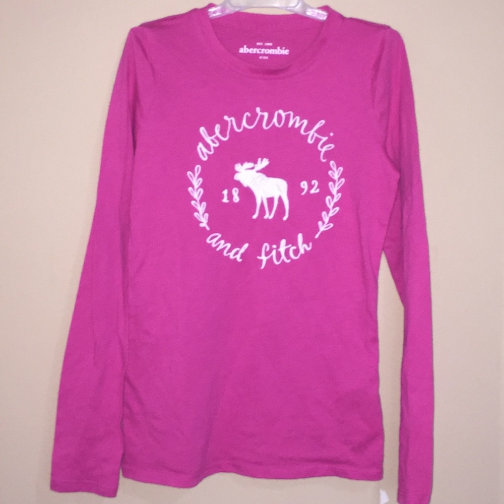 Pink Abercrombie and Fitch Long Sleeve Shirt